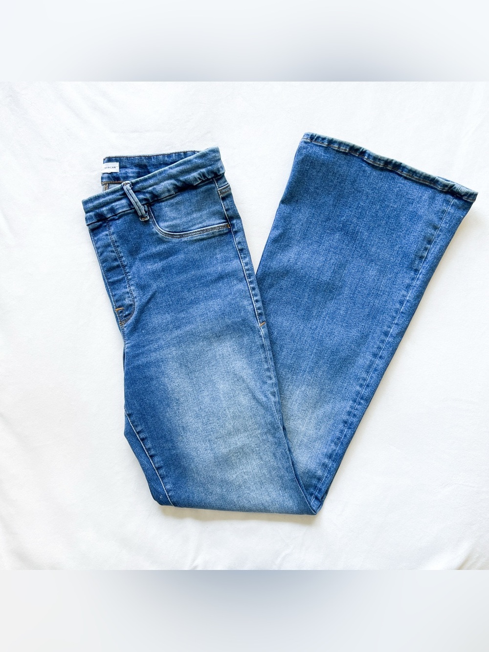 Good American Blue Denim Flare Jeans - XL